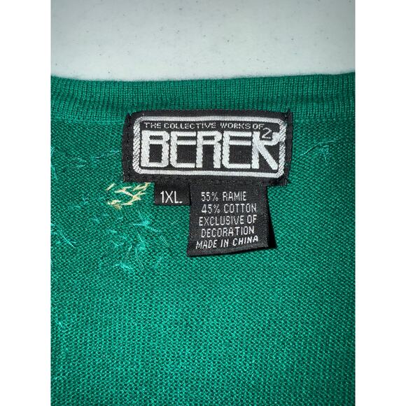 Emerald Green with Gold Sequined Embellishment Christmas Sweater Sz1XL - Picture 5 of 5